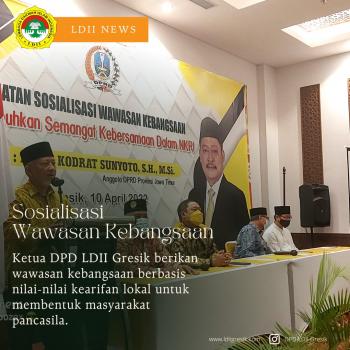 Ketua DPD LDII Gresik Berikan Wawasan Kebangsaan Berbasis Nilai-Nilai Kearifan Lokal